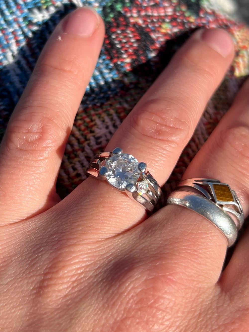 Silver Solitaire Ring RSC - Picture 3 of 10
